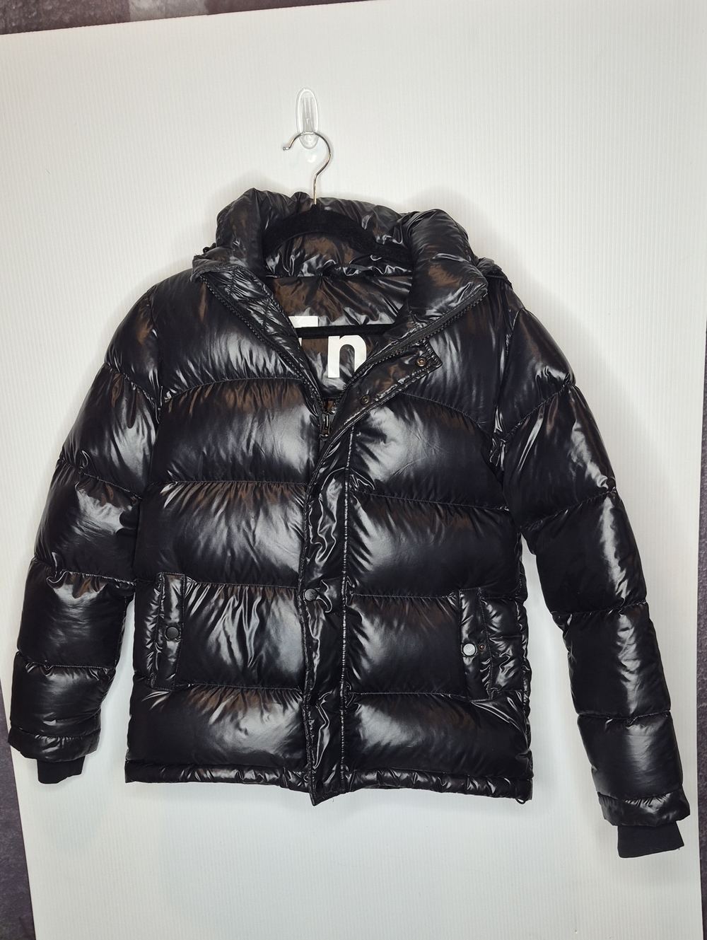 Women's Aritzia TNA Super Puff Hi-Gloss Black Size 3XS